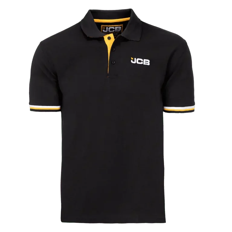 JCB Black Dealer Polo Shirt FCSpares 4
