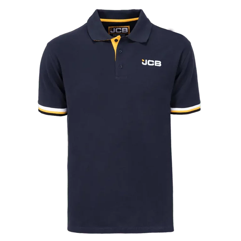 JCB Navy Dealer Polo Shirt FCSpares (1)